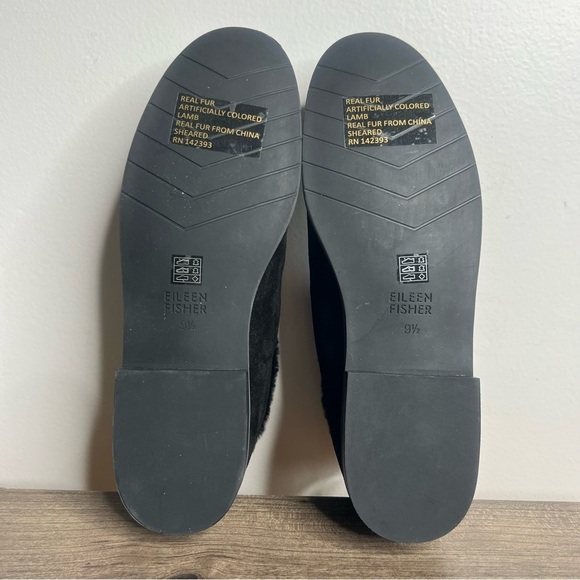 Eileen Fisher Drift Shearling Women's Black Suede Boot Size 9.5 #B1673 - Picture 11 of 11